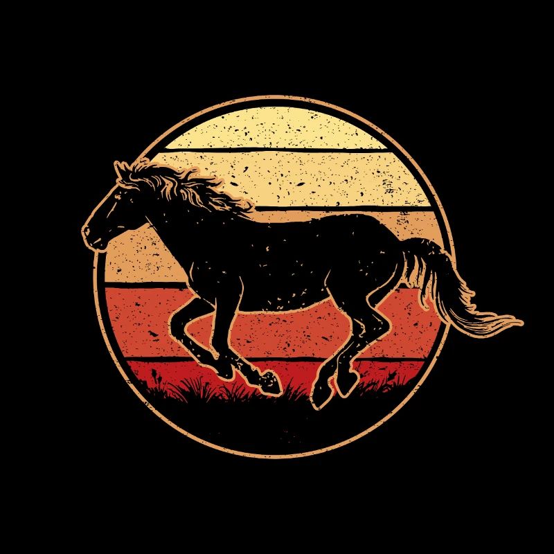 Pferd Retro Galopp