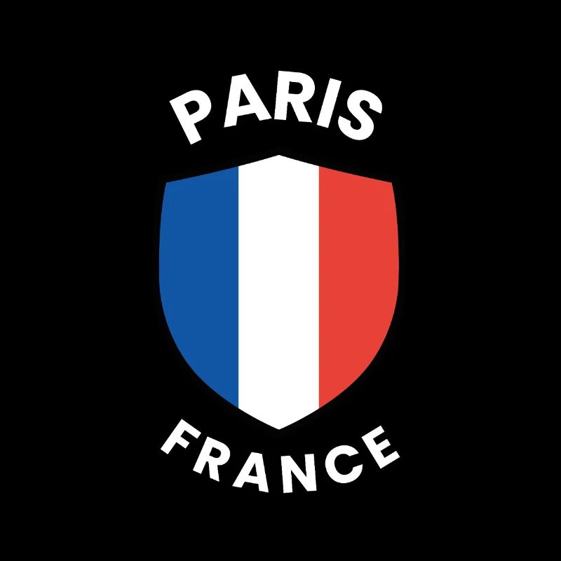 Paris Flag Shield Emblem