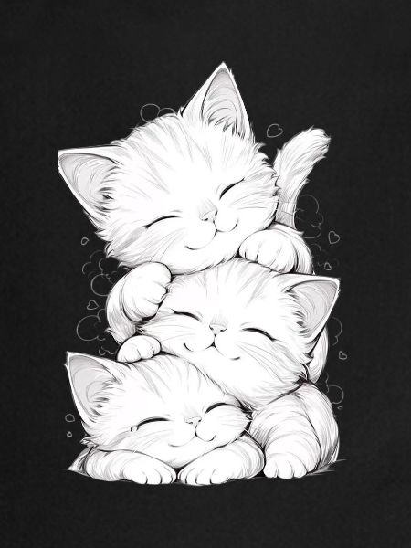Trio chatons endormis