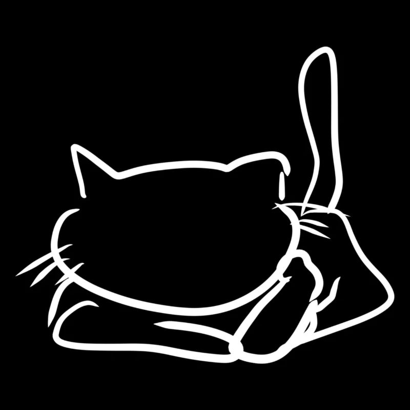 chat couché couché animal de compagnie