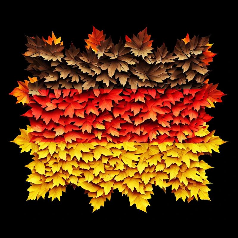 German flag autumn in Germany