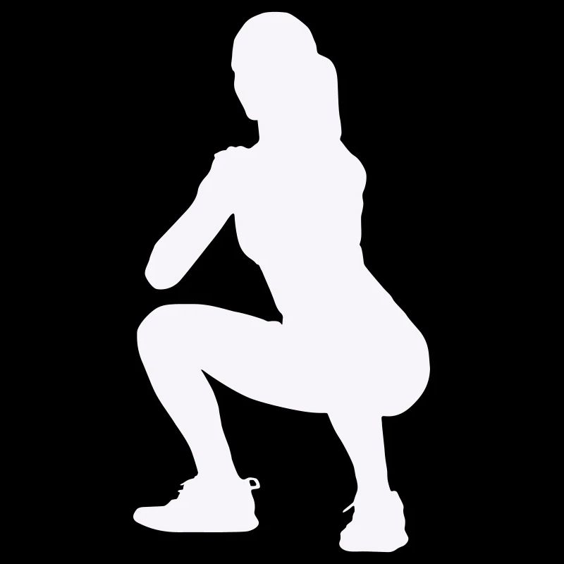 Frau Silhouette Squat