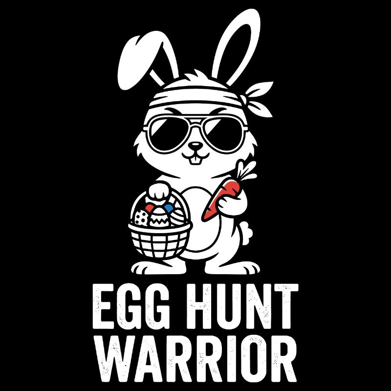 Easter Bunny Warrior with Sunglasses