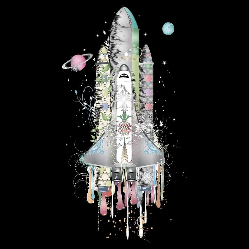 Fantasievolles Space Shuttle - kunstvoll gestaltet