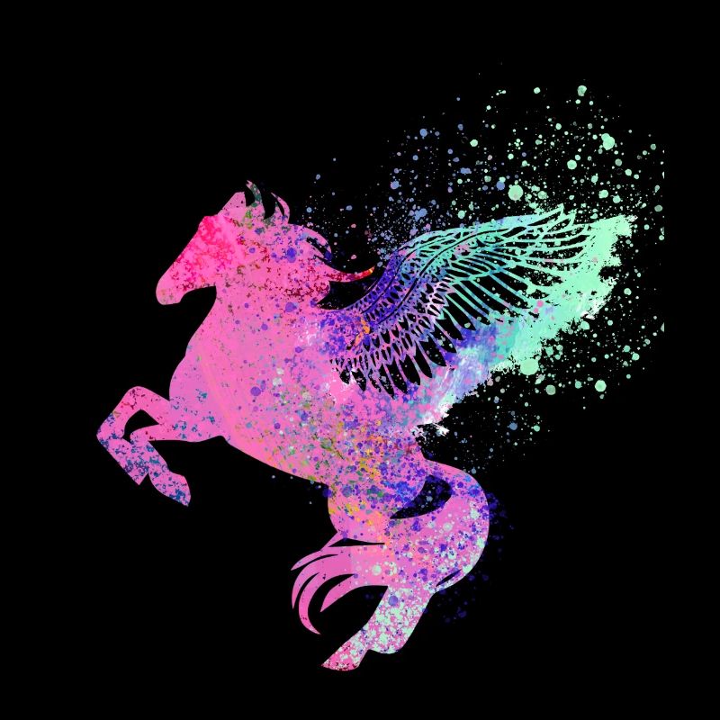 fliegendes pferd,pferd mit flügel,pferd,graffiti