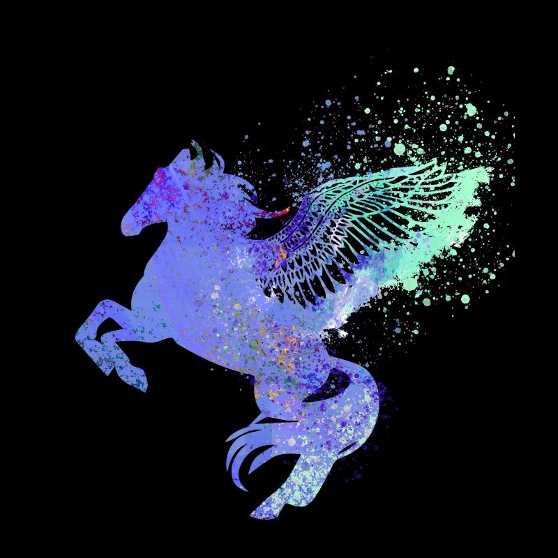 fliegendes pferd,pferd mit flügel,pferd,graffiti