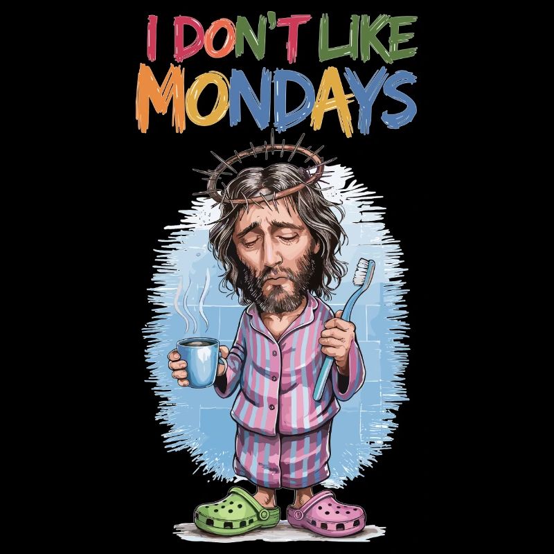 Lustiges Montagsshirt mit Jesus
