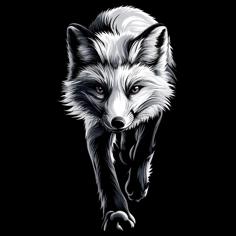 Polarfuchs Schneefuchs Eisfuchs Süßer Weißer Fuchs