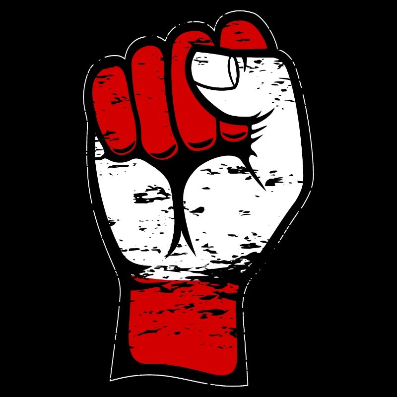 Poing du drapeau autrichien utilisé