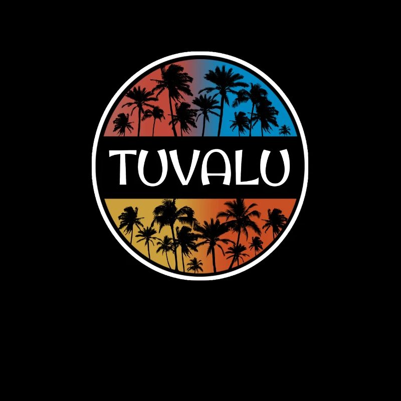Tuvalu Polynesia Stylish Vacation Souvenir Palm