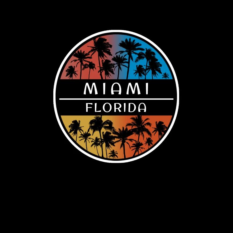 Miami Florida Vacances élégantes Souvenir Palmier