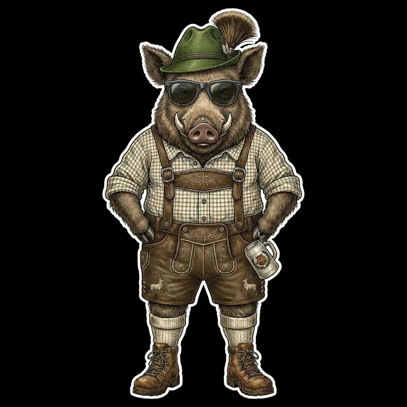 Biergarten Wildschwein Jäger Alpen