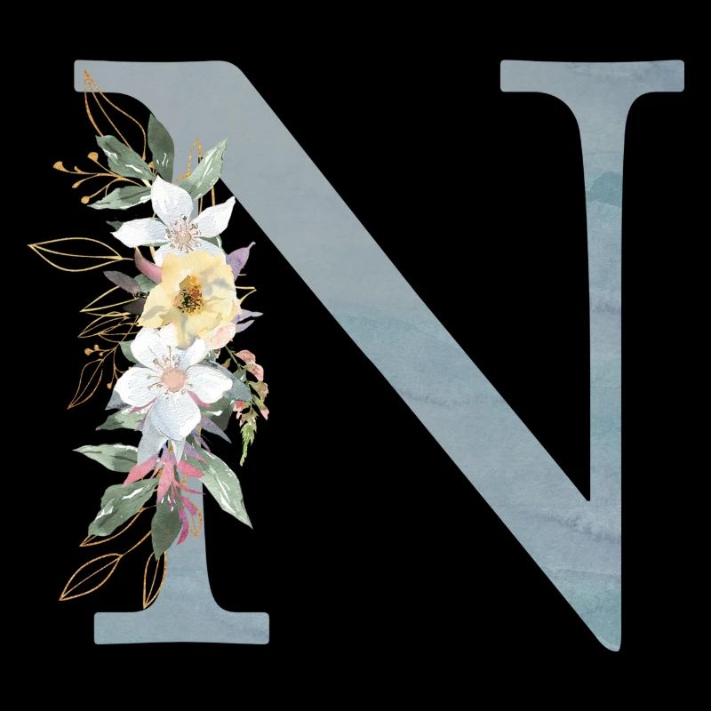 Spring Flowers Monogram N