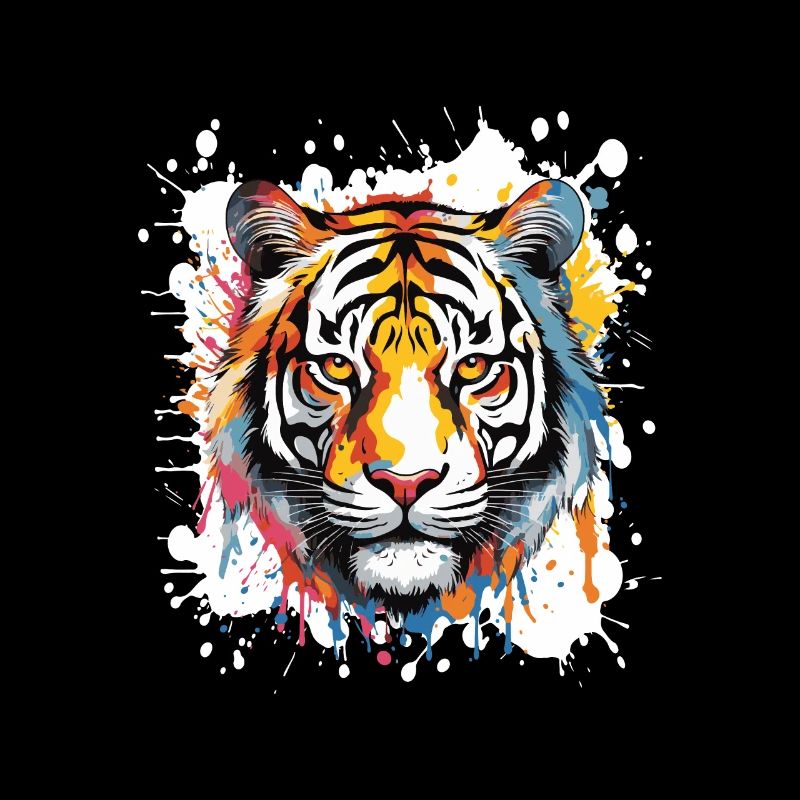 Tiger Pop Art Kopf