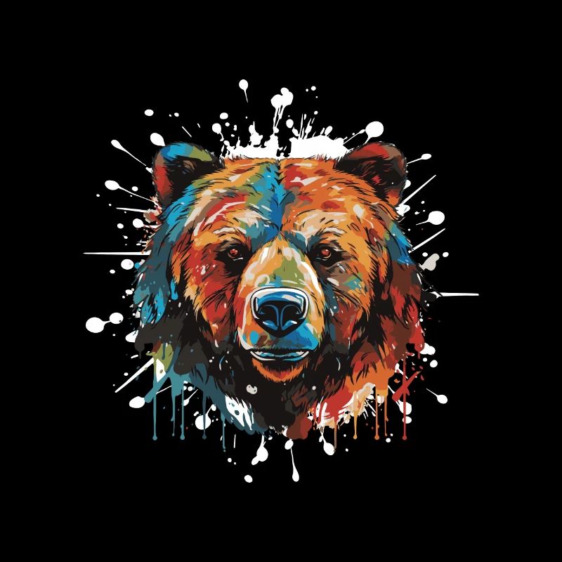 Bear Pop Art Head
