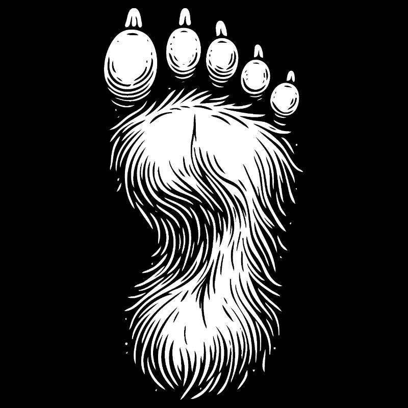 Conception cool de l’empreinte Bigfoot