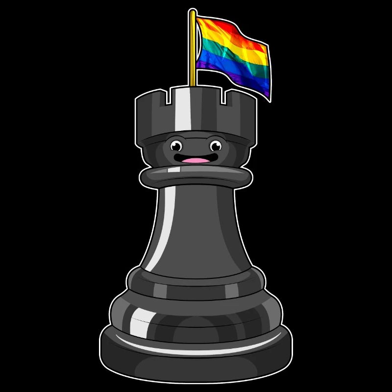 Chess piece rook rainbow chess