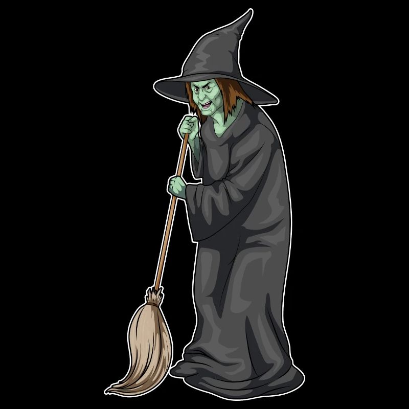 Witch Halloween Broom