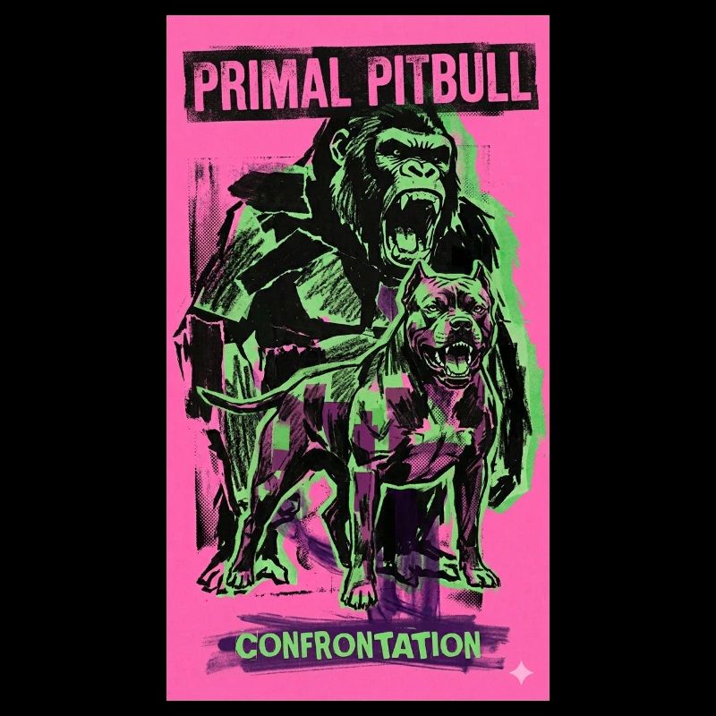 Confrontation primordiale avec un pitbull