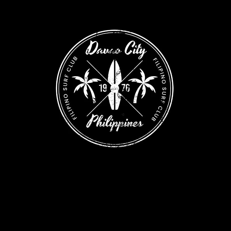 Retro Davao City Philippines Beach Vacation