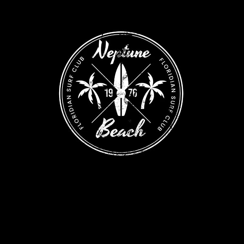 Retro Neptune Beach Florida Beach Vacation