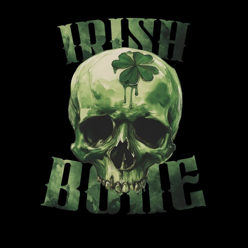 Irish Bone Green Skull St. Patricks Day