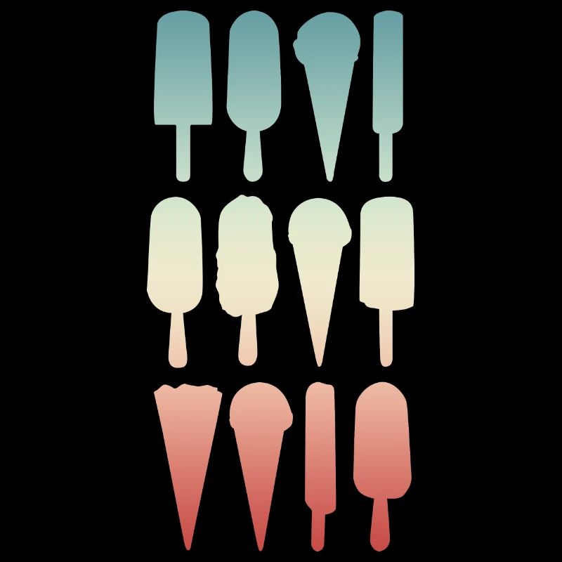 Cornet de crème glacée et crème glacée à l’eau