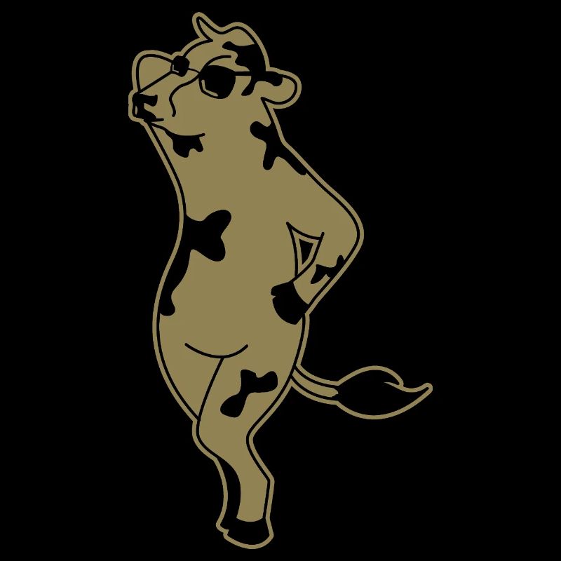 Élégante vache modèle silhouette ferme