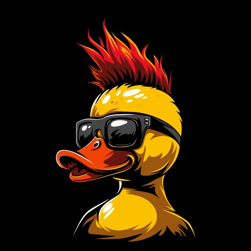 Canard en caoutchouc Punk