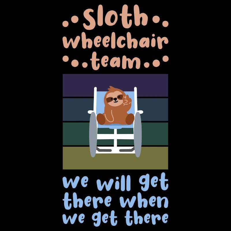 Faultier Rollstuhl Behindert Behinderung Geschenk