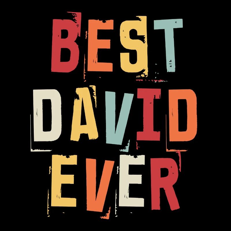 Bester David Ever Retro Vorname Text Spruch
