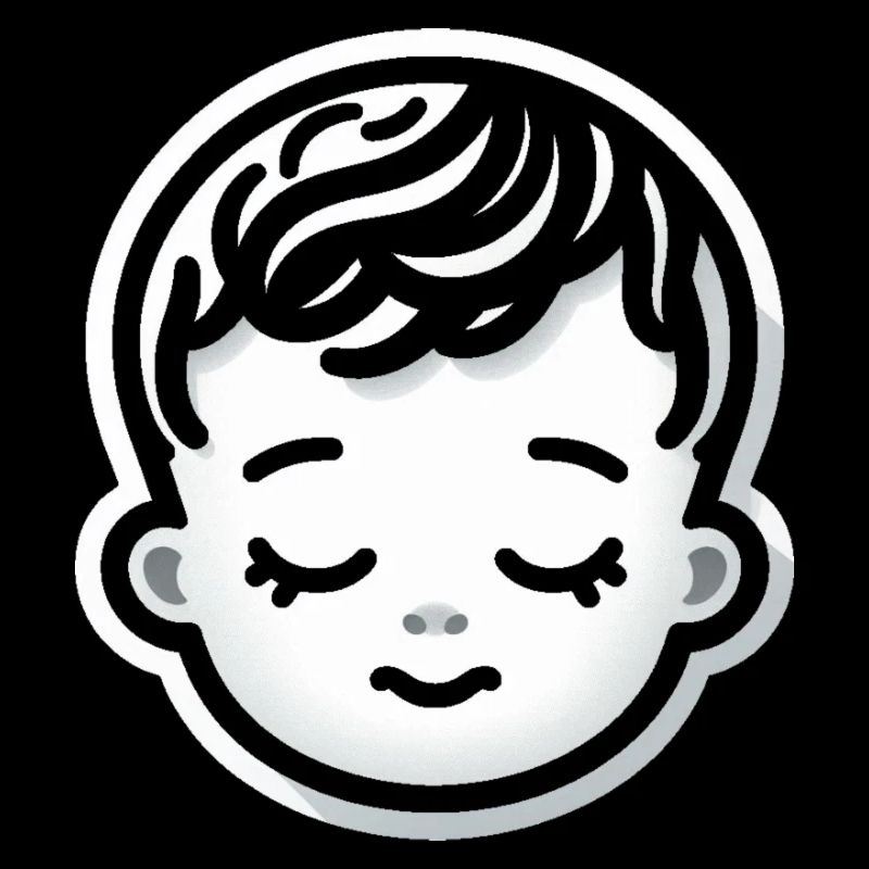 Sommeil de la tête de bébé