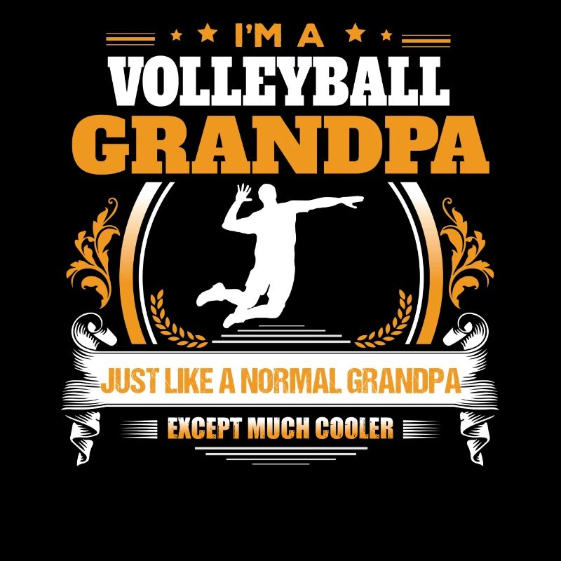 Volleyball-Großvater-Hemd-Geschenk-Idee