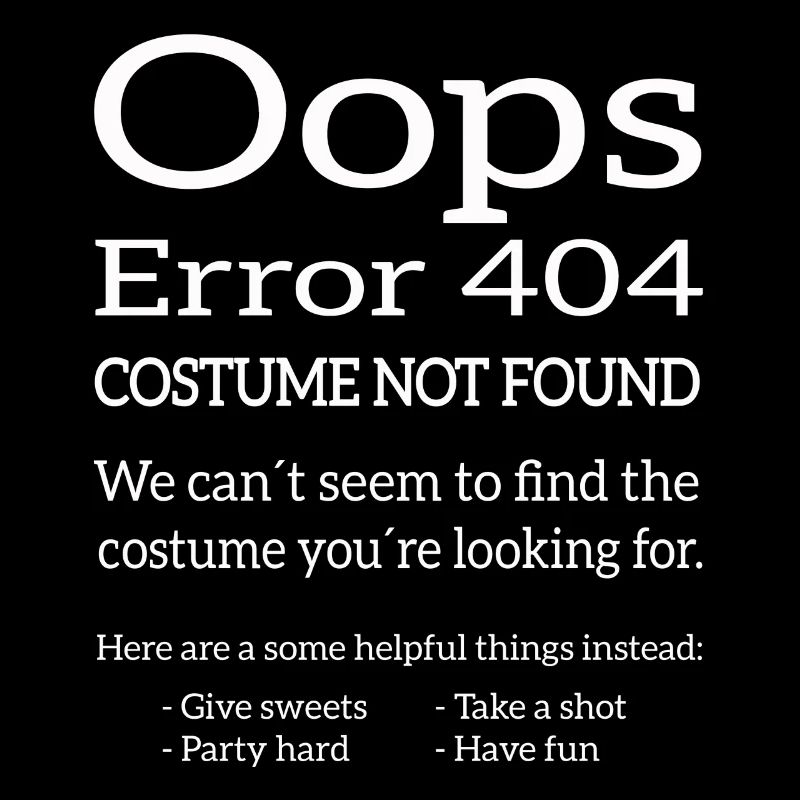 Erreur 404 Not Found Costume Carnival / Halloween