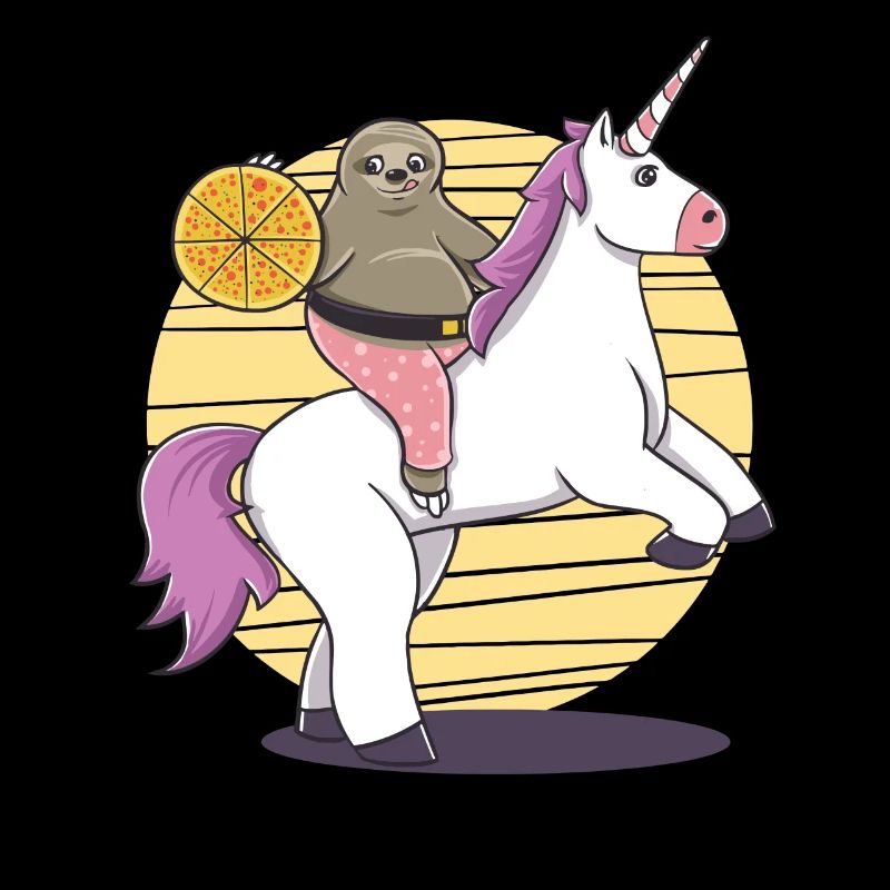 Sloth Unicorn Pizza Funny Gift Birthday