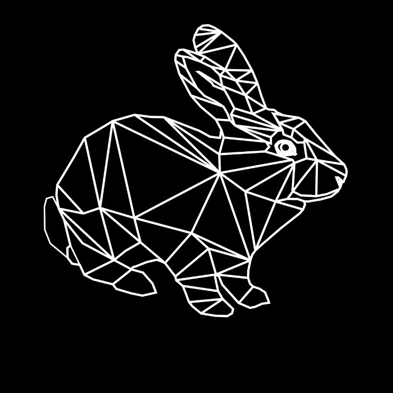 low poly Hase