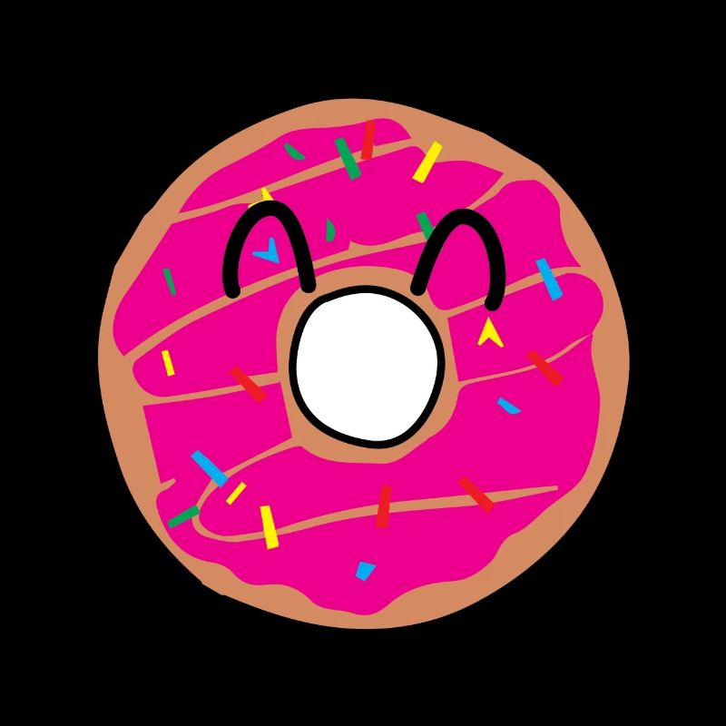 Donut with hole and sprinkles