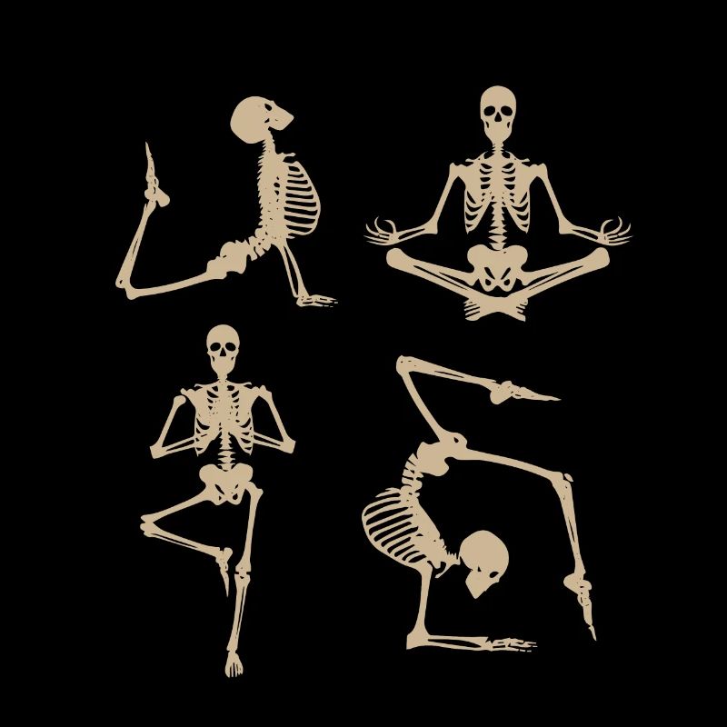 cool yoga skeleton designs