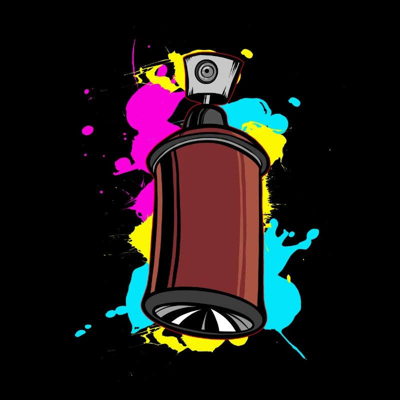 Bunter Schalfspray mit Graffiti-Design