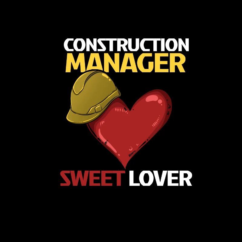 Construction Worker Heart Love Design