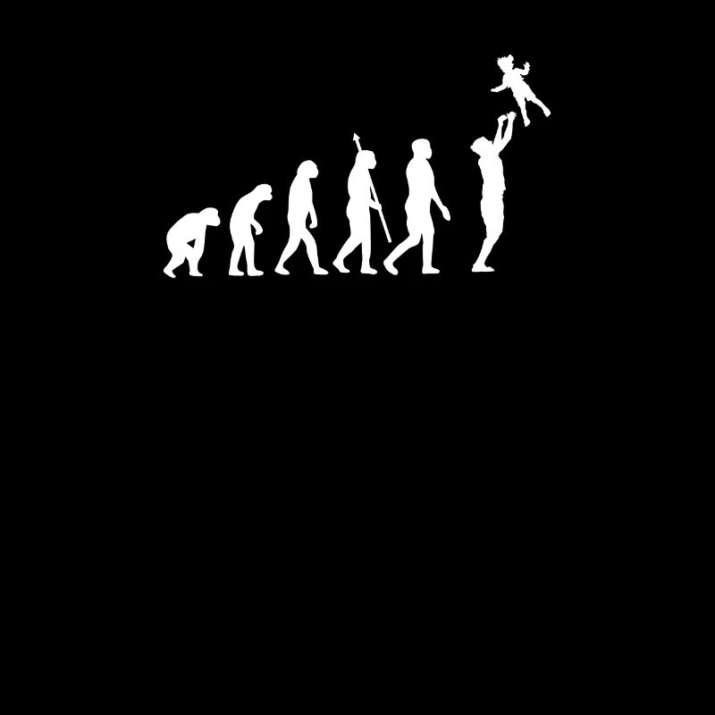 Papa Evolution Dad Vater Entwicklung Paps