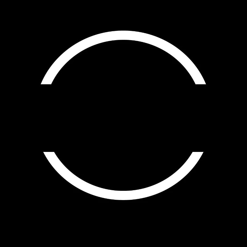 Kreis Symbol geteilt halb