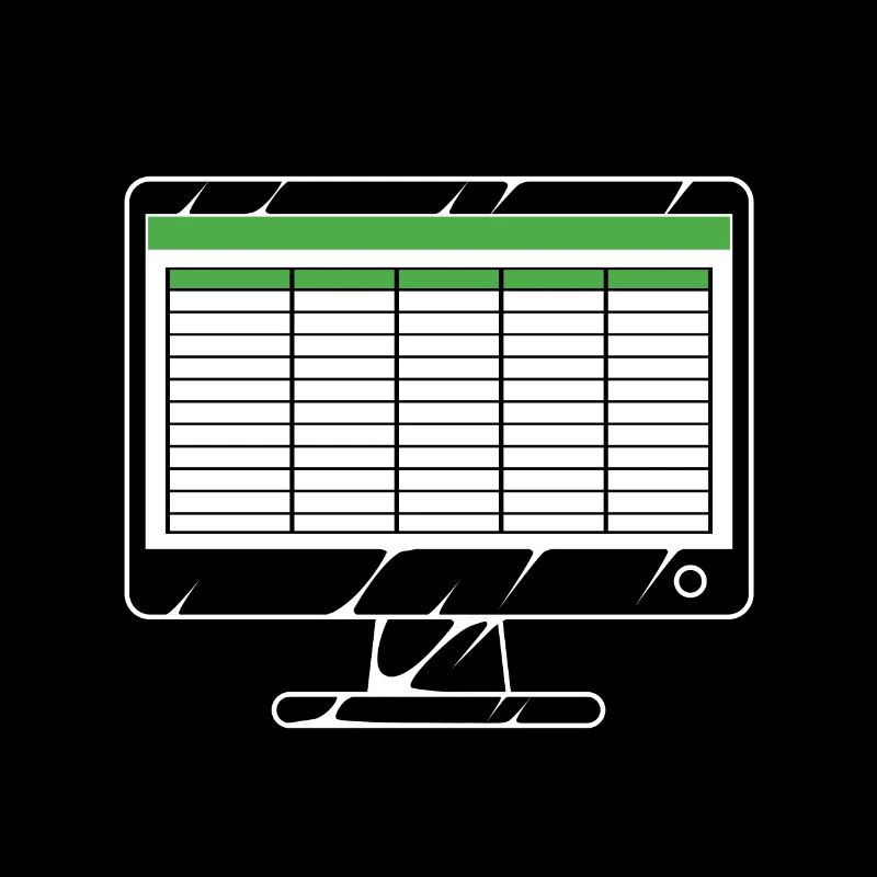 Computer mit Tabellenkalkulation