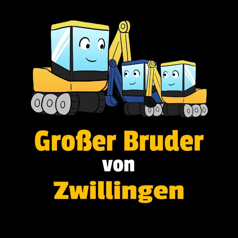 Großer Bruder Von Zwillingen Bagger Nachwuchs