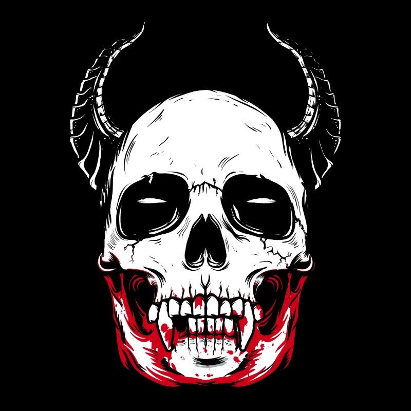 Vampire skeleton horror skull