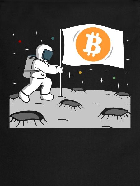 Astronaut Bitcoin Moon BTC
