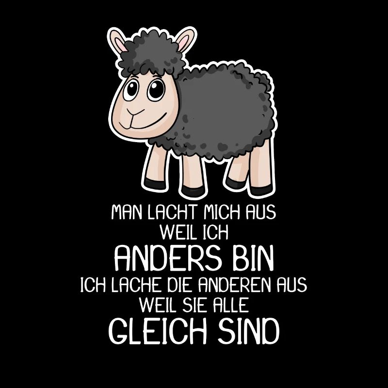Schwarzes Schaf lustiger Spruch