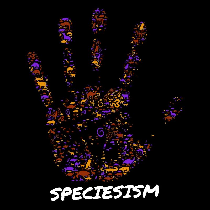 Stop au spécisme Empreinte de main animale