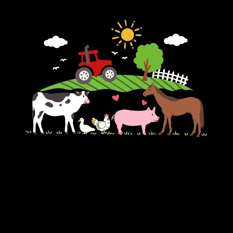 Bauernhof Traktor Nutztiere