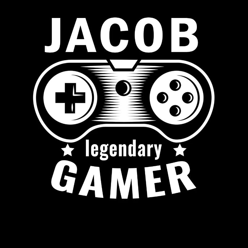 JACOB Legendary Gamer Personalized Name Gift
